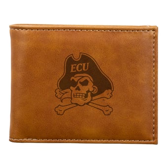 Brown ECU Pirates Billfold Wallet