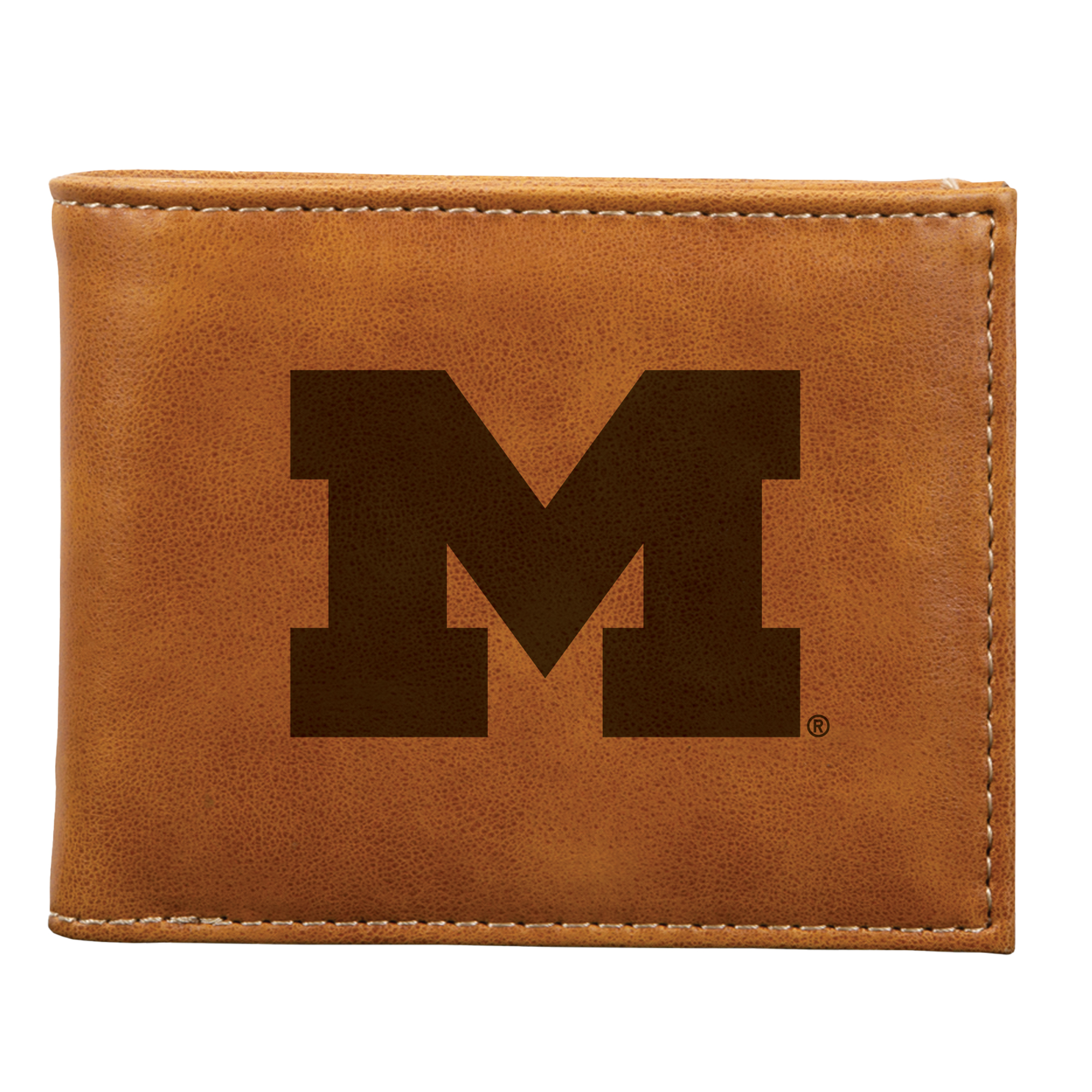 Brown Michigan Wolverines Billfold Wallet