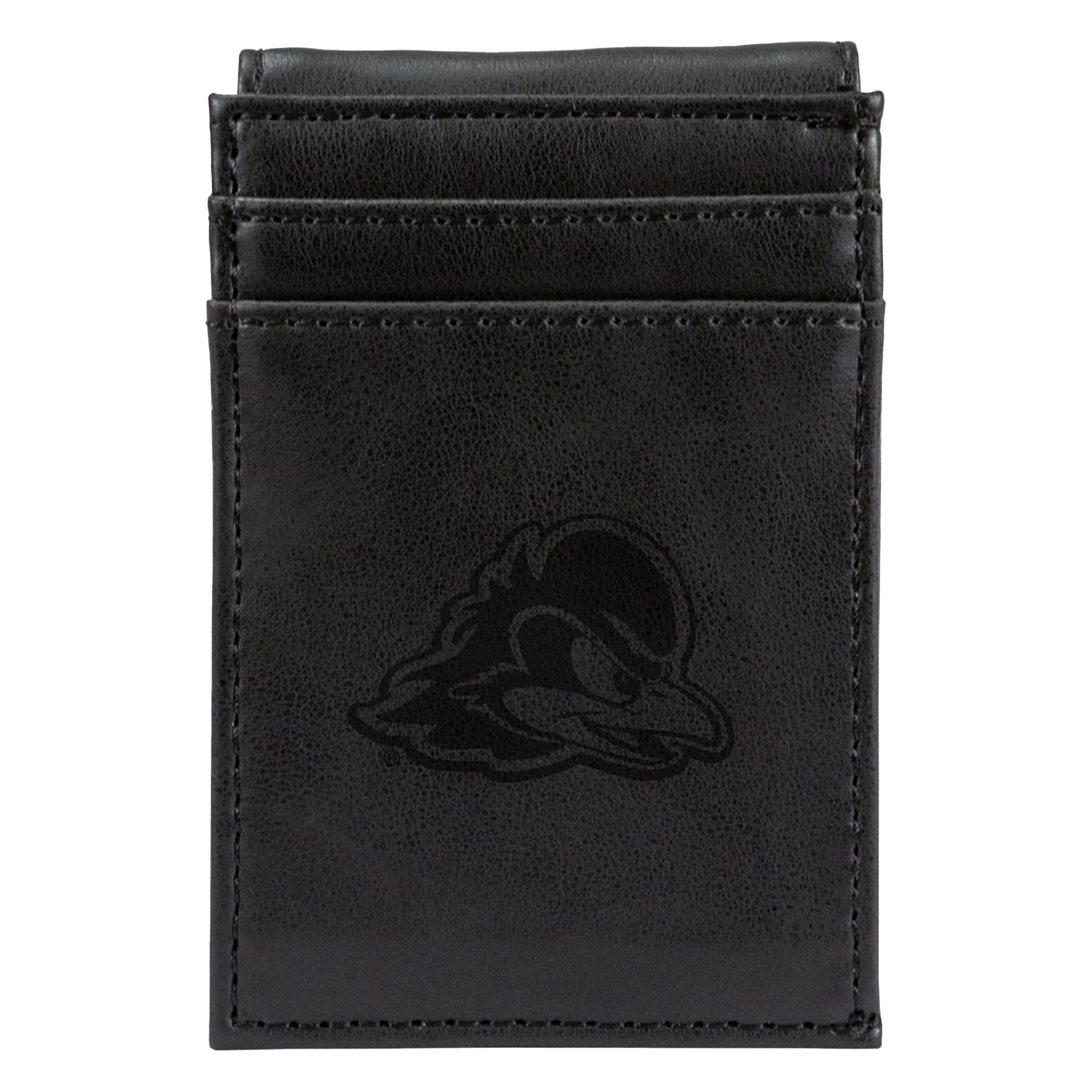 Black Delaware Fightin' Blue Hens Front Pocket Wallet