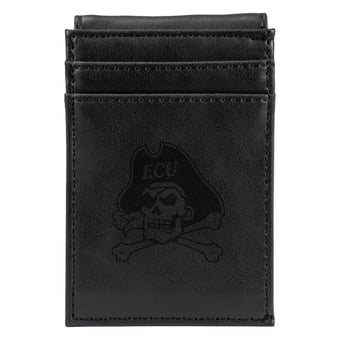 Black ECU Pirates Front Pocket Wallet
