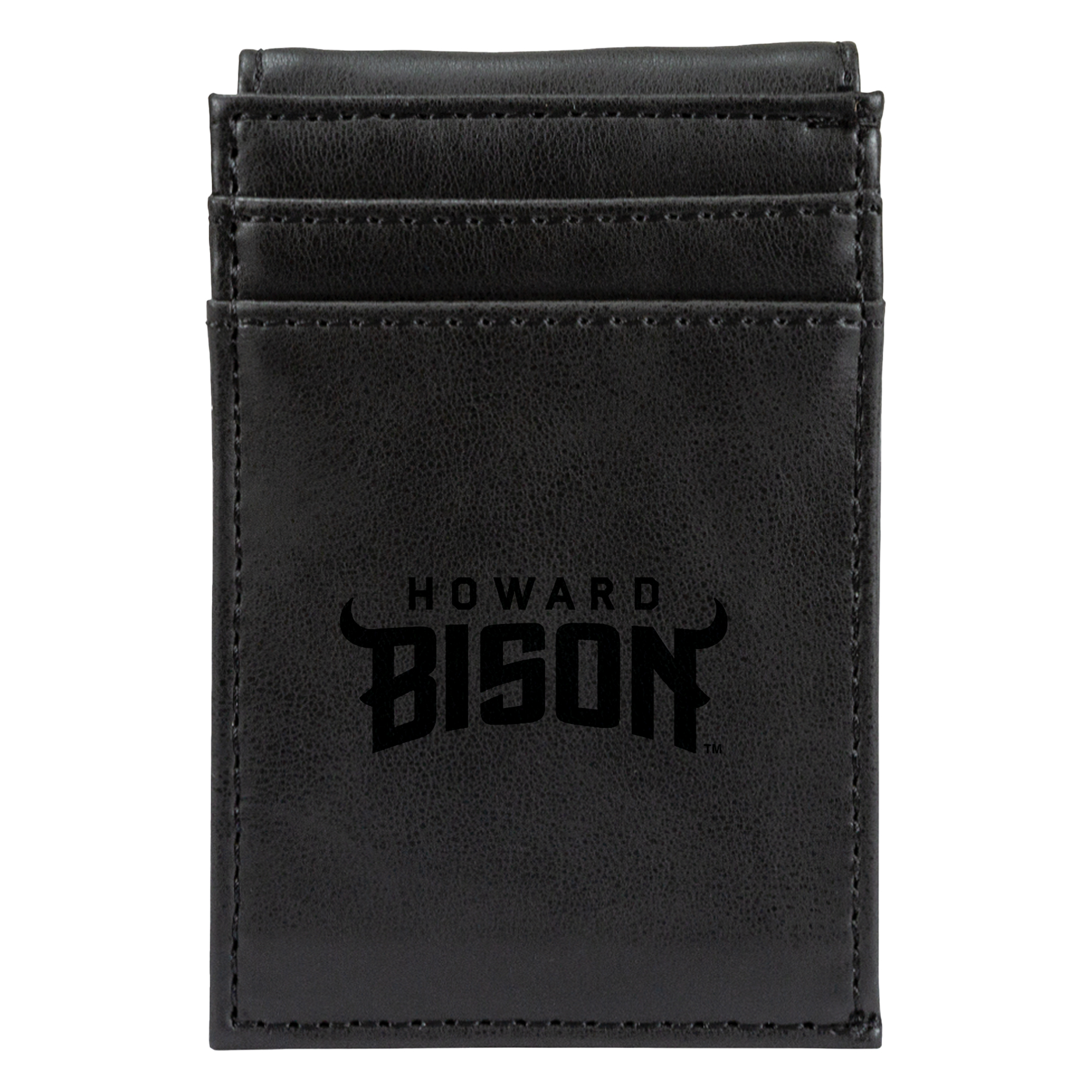Black Howard Bison Front Pocket Wallet