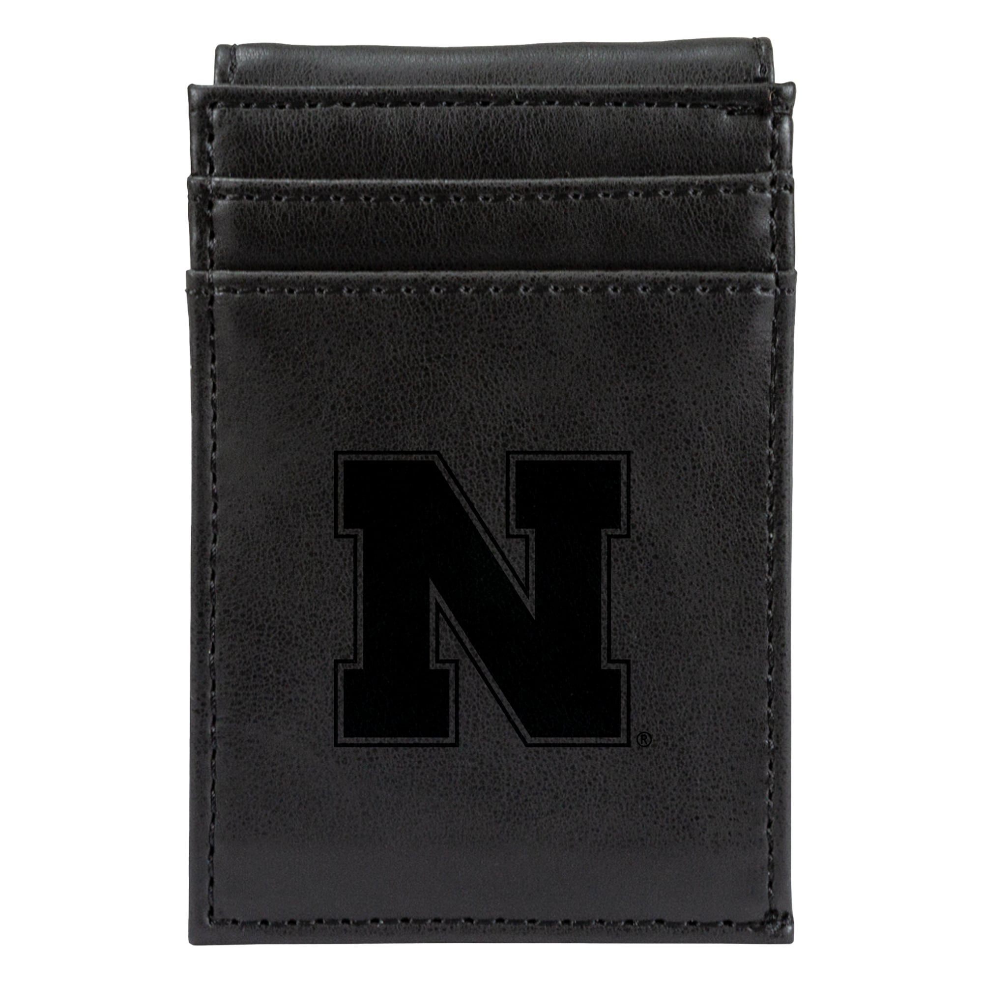 Black Nebraska Huskers Front Pocket Wallet