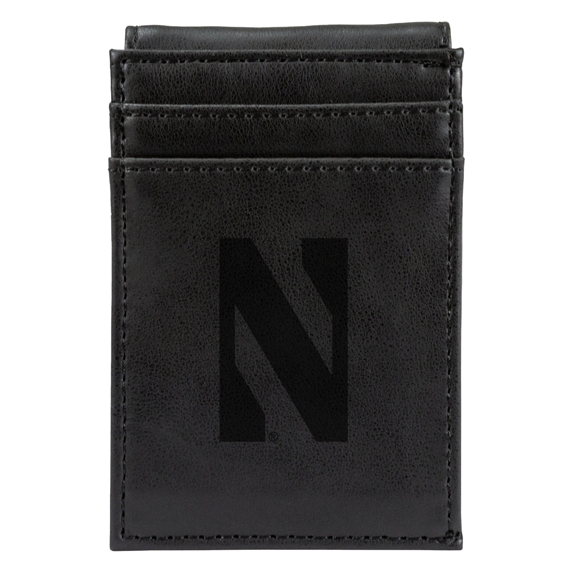 Black Northwestern Wildcats Front Pocket Wallet