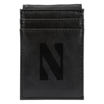 Black Northwestern Wildcats Front Pocket Wallet