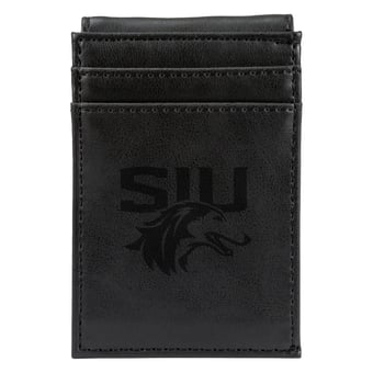 Black Southern Illinois Salukis Front Pocket Wallet