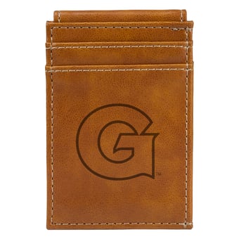 Brown Georgetown Hoyas Front Pocket Wallet