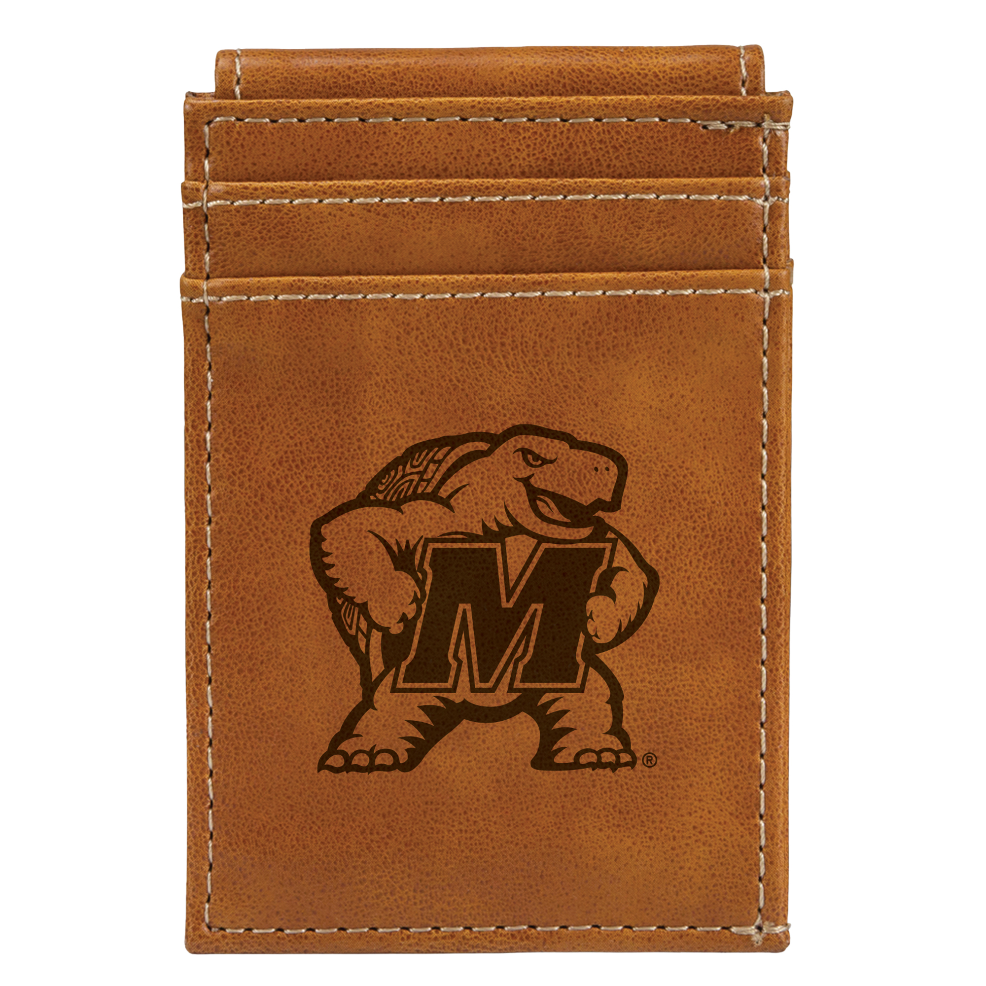 Brown Maryland Terrapins Front Pocket Wallet