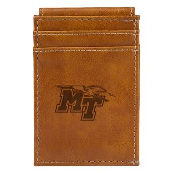 Brown MTSU Blue Raiders Front Pocket Wallet
