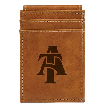 Brown North Carolina A&T Aggies Front Pocket Wallet