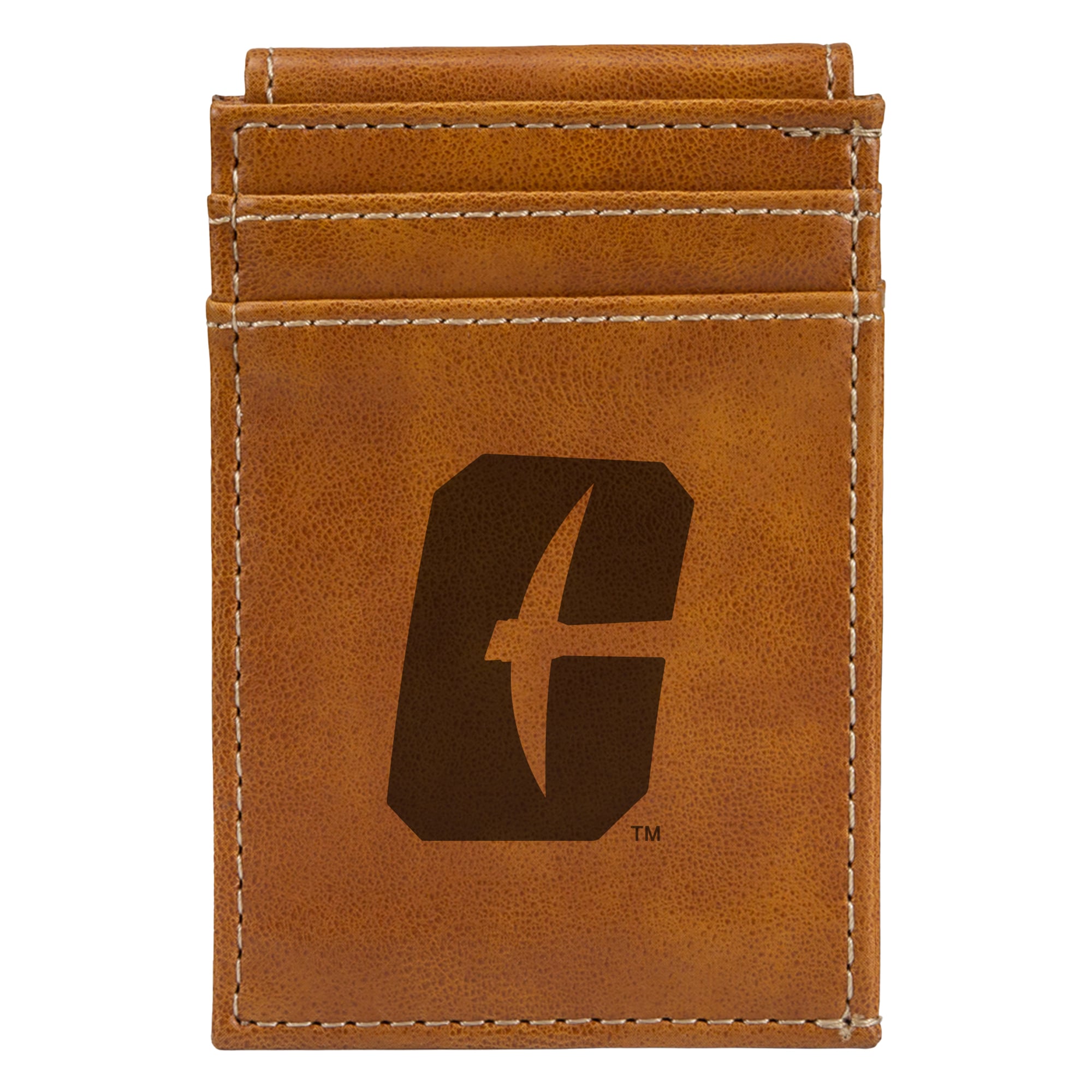 Brown Charlotte 49ers Front Pocket Wallet
