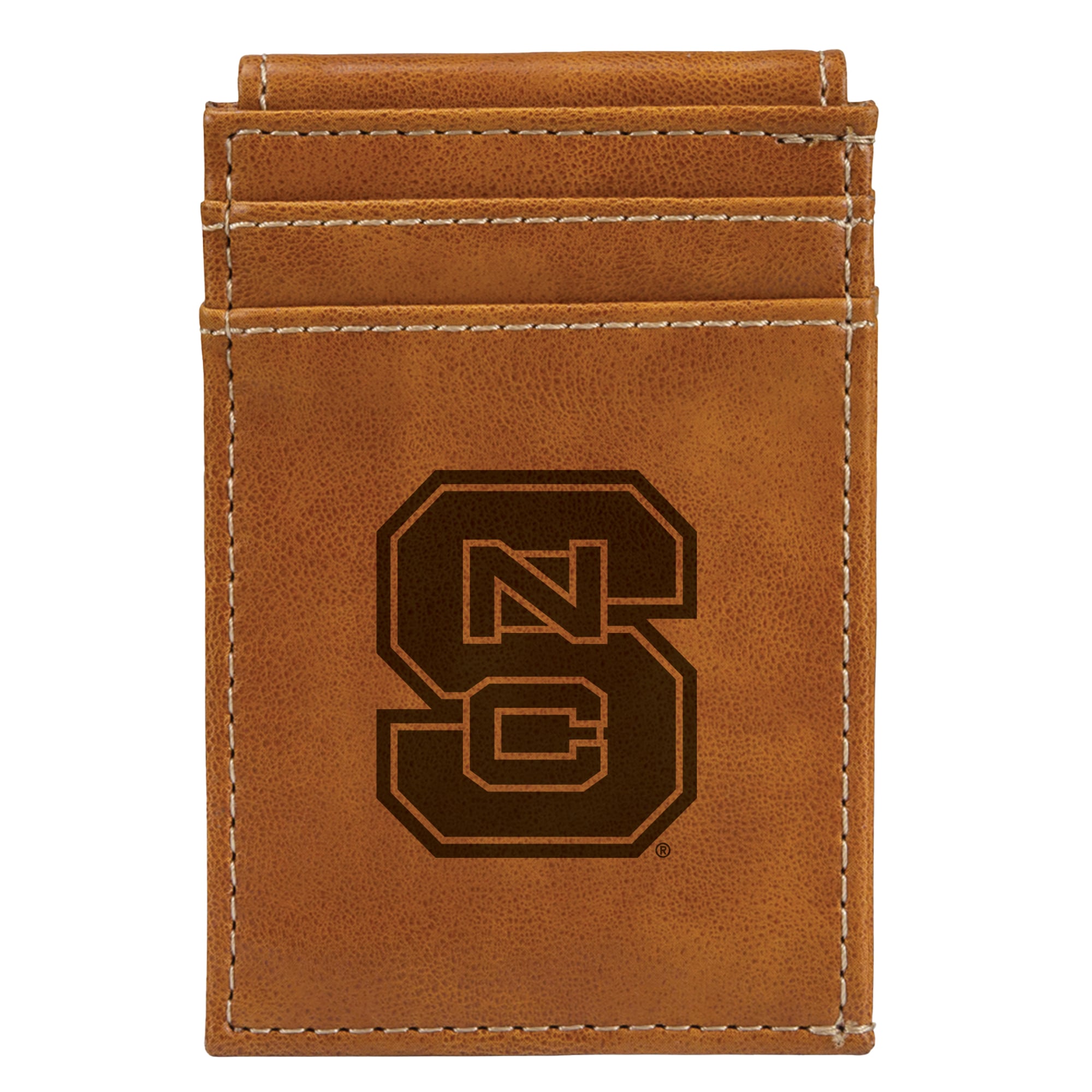 Brown NC State Wolfpack Front Pocket Wallet