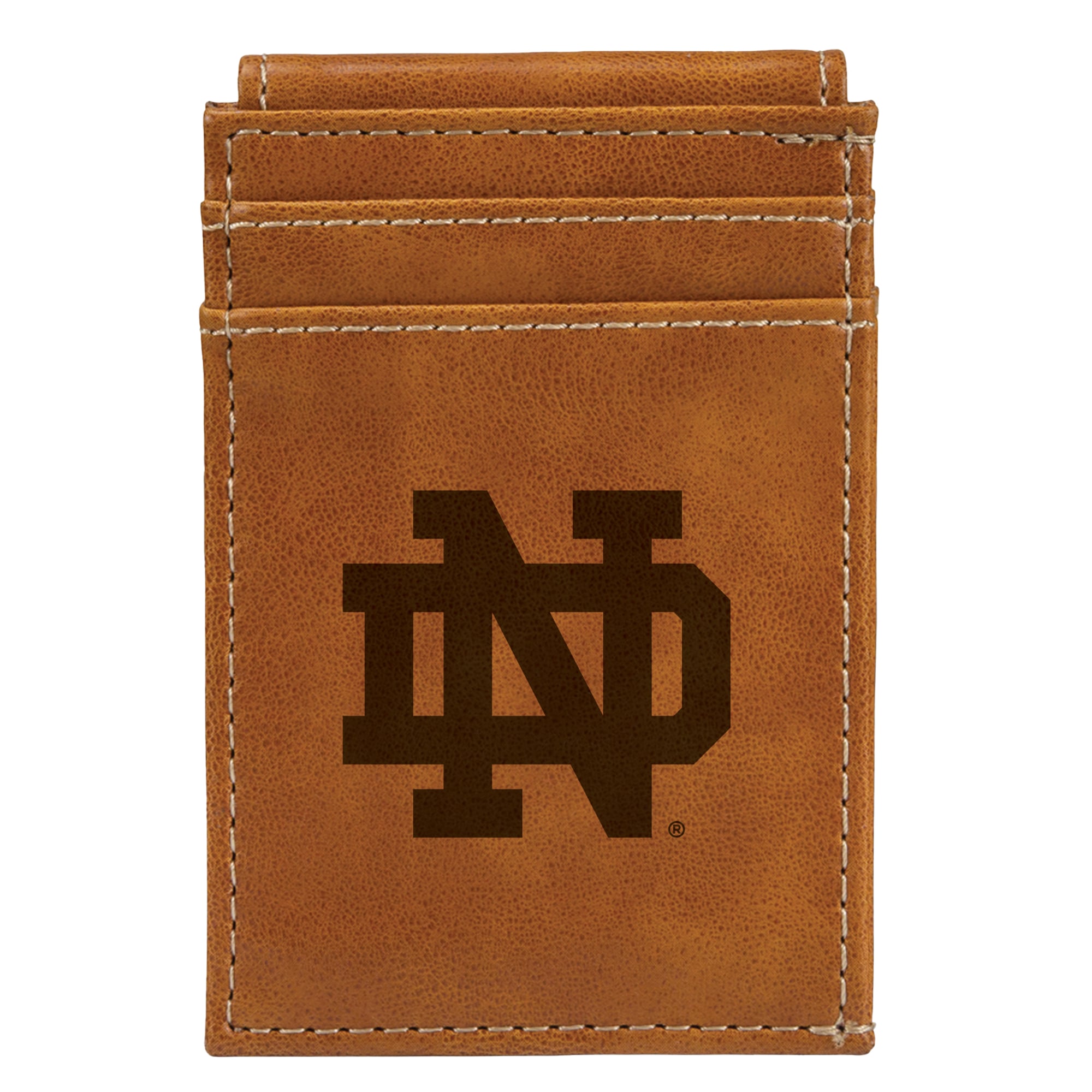 Brown Notre Dame Fighting Irish Front Pocket Wallet