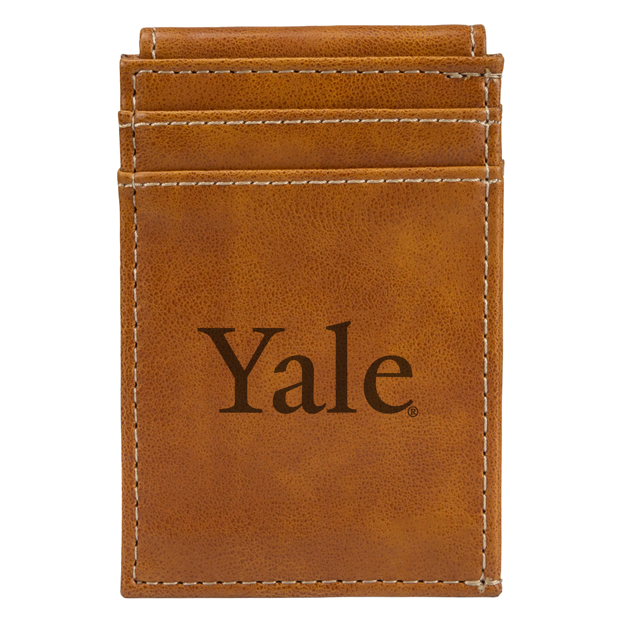 Brown Yale Bulldogs Front Pocket Wallet