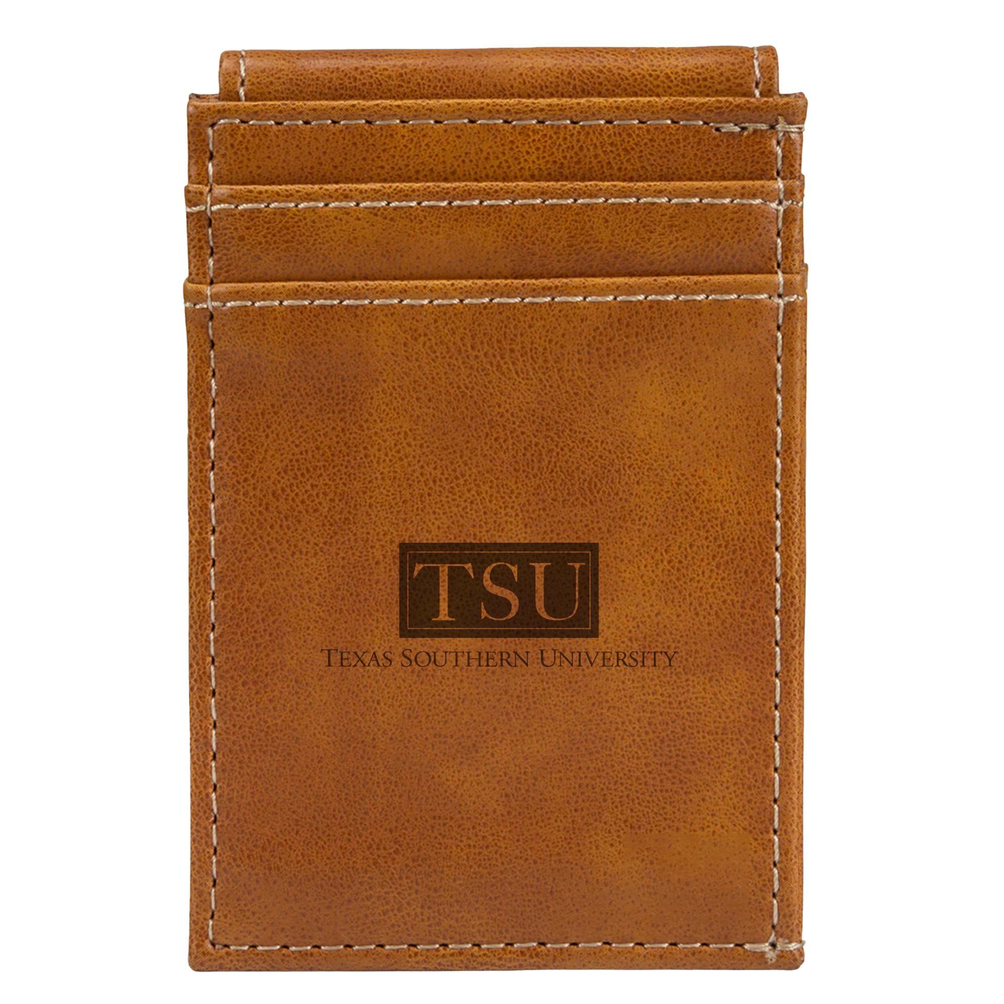 Brown Texas Southern Tigers Front Pocket Wallet