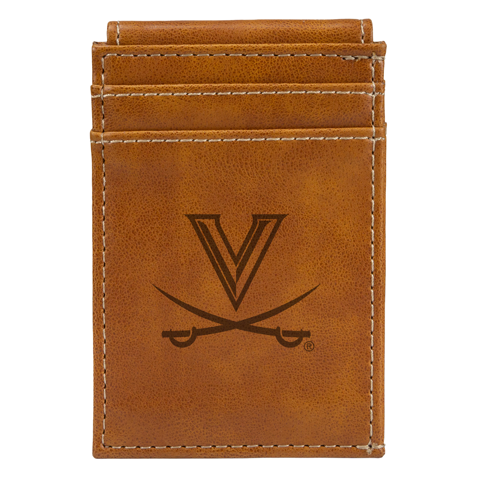 Brown Virginia Cavaliers Front Pocket Wallet