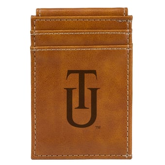 Brown Tuskegee Golden Tigers Front Pocket Wallet