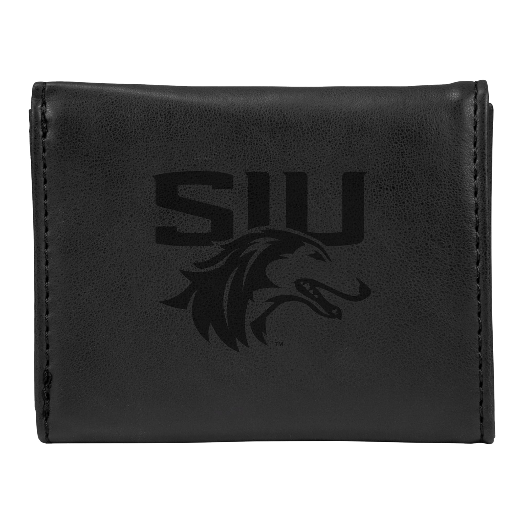 Black Southern Illinois Salukis Trifold Wallet