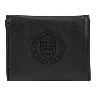 Black Cornell Big Red Trifold Wallet