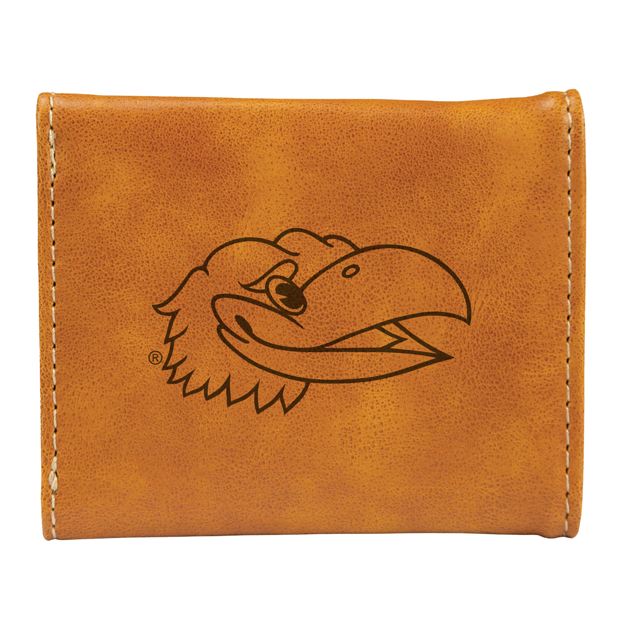 Brown Kansas Jayhawks Trifold Wallet