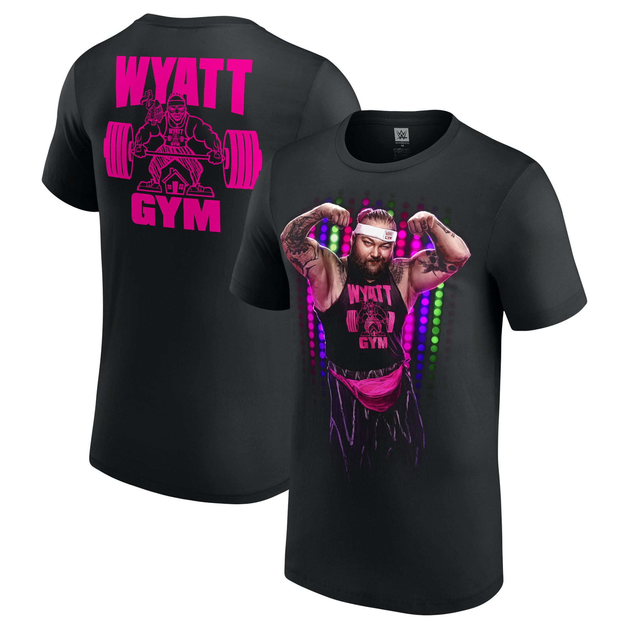Men's Black Bray Wyatt Gym Flex T-Shirt: retailer-supplied image