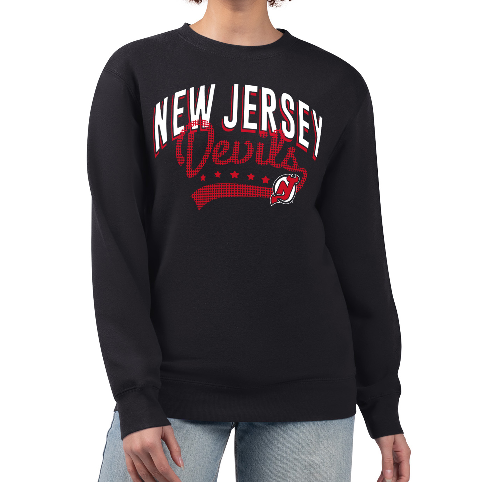 Women’s G-III 4Her by Carl Banks Black New Jersey Devils Filigree Team Graphic Fleece Pullover Sweatshirt Women’s G-III 4Her by Carl Banks Black New Jersey Devils Filigree Team Graphic Fleece Pullover Sweatshirt
