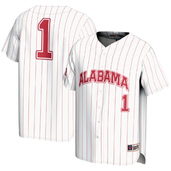 Men's GameDay Greats #1 White Alabama Crimson Tide Lightweight Baseball Fashion Jersey