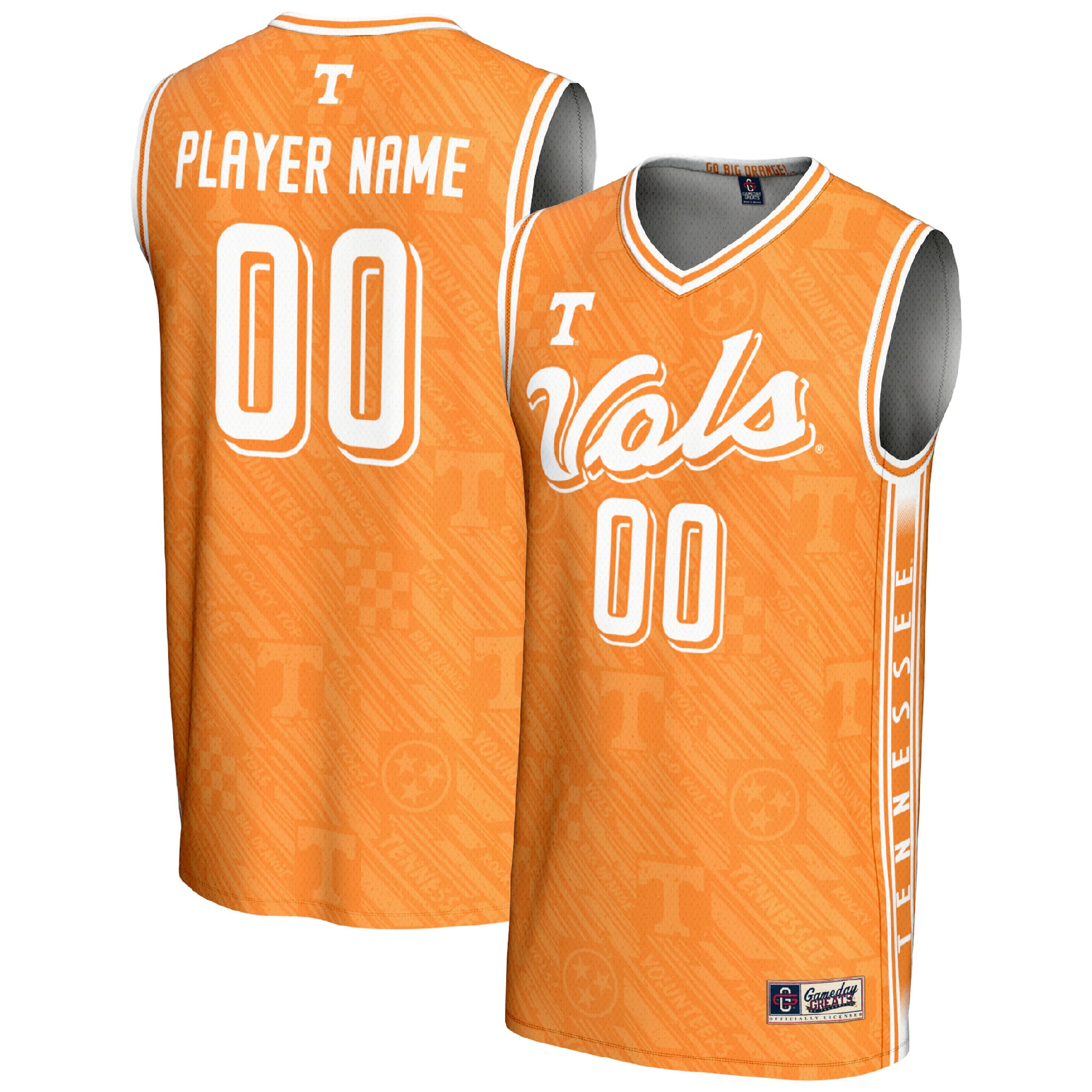 Youth GameDay Greats Tennessee Orange Tennessee Lady Vols NIL Pick-A-Player Women's Basketball Lightweight Highlight Print Jersey