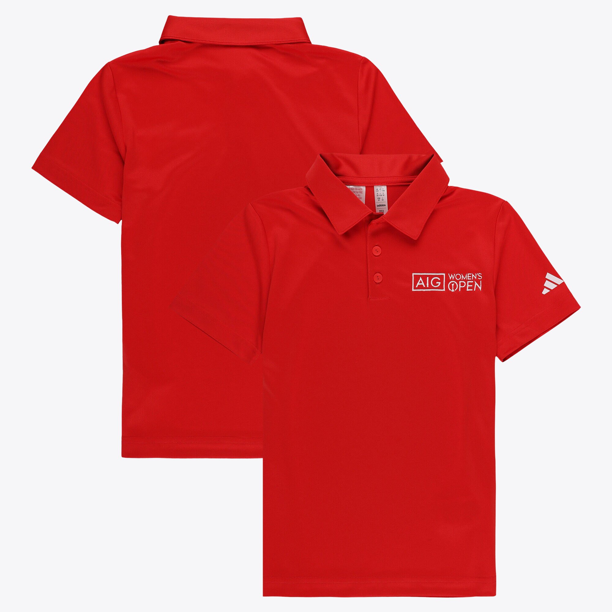 Polo Adidas Performance Open da donna AIG - Rossa - Ragazzi