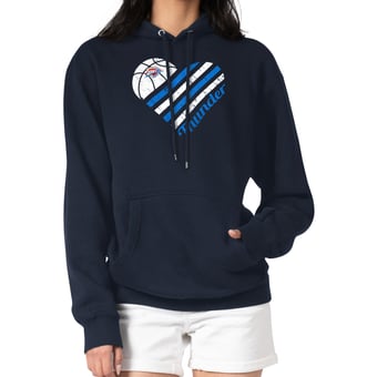 Women's G-III 4Her by Carl Banks  Navy Oklahoma City Thunder  Heart Pullover Hoodie