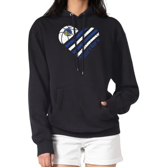 Women's G-III 4Her by Carl Banks  Black Golden State Warriors  Heart Pullover Hoodie