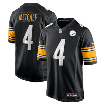 Men's Nike DK Metcalf Black Pittsburgh Steelers Game Player Jersey