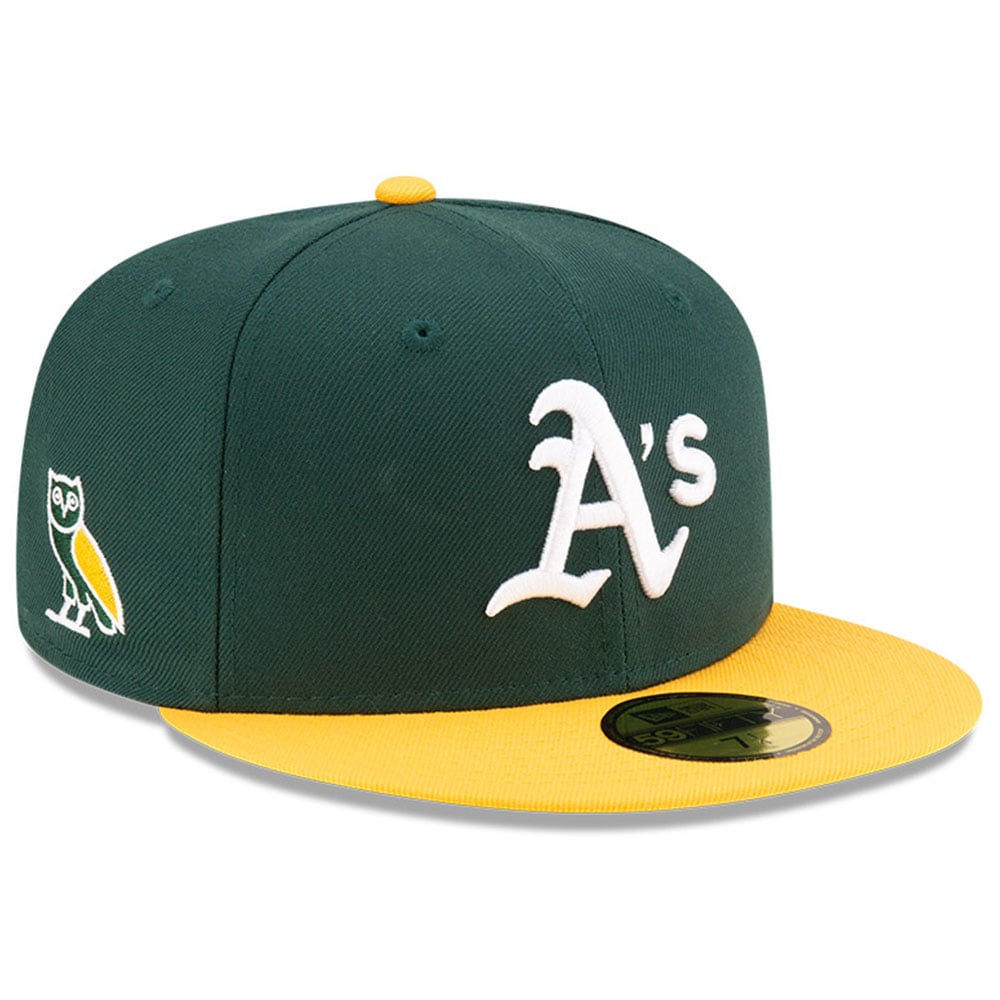 Men's New Era Green/Gold Oakland Athletics OVO x MLB 59FIFTY Fitted Hat