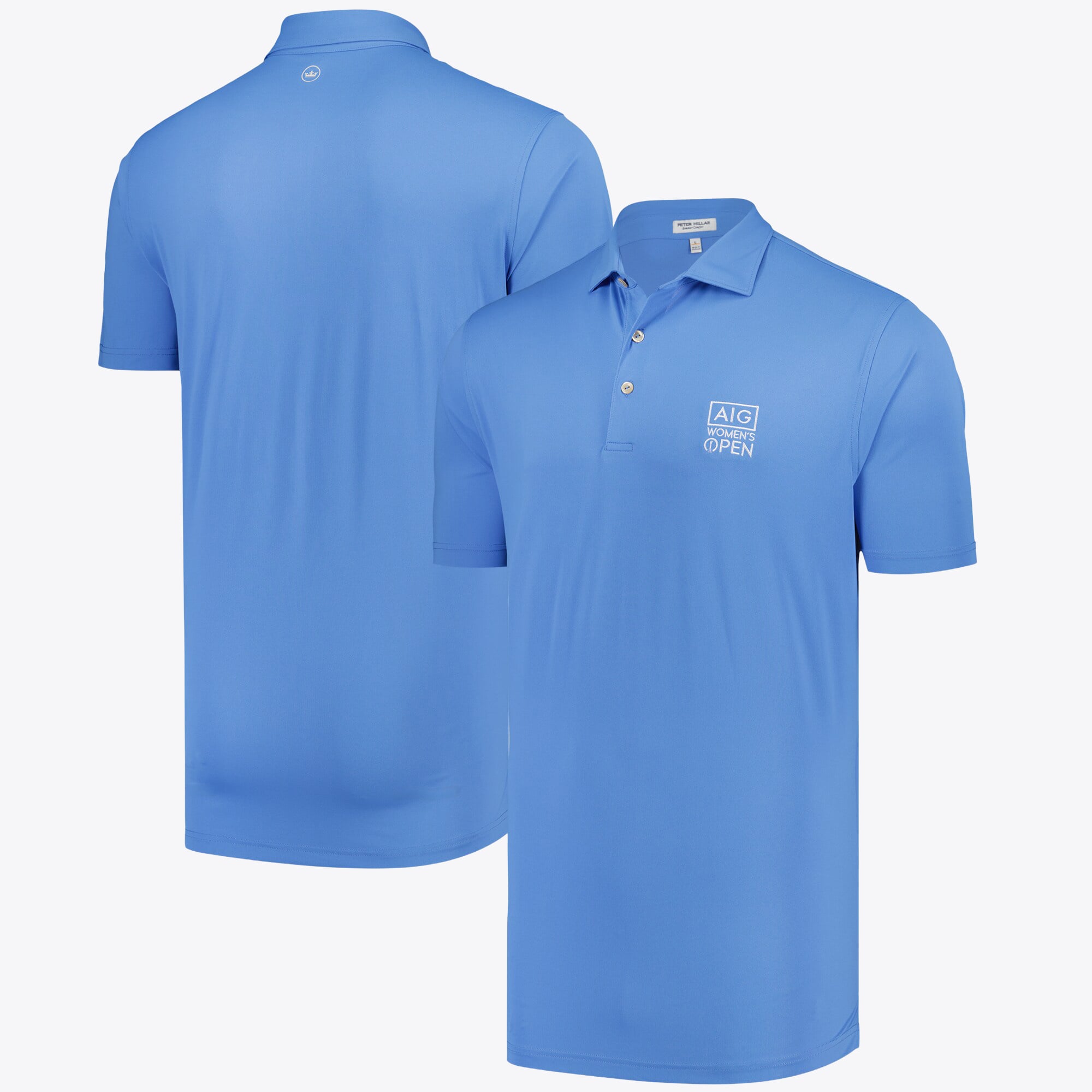 Polo AIG da donna Open Peter Millar Solid Performance Mesh - Liberty Blue