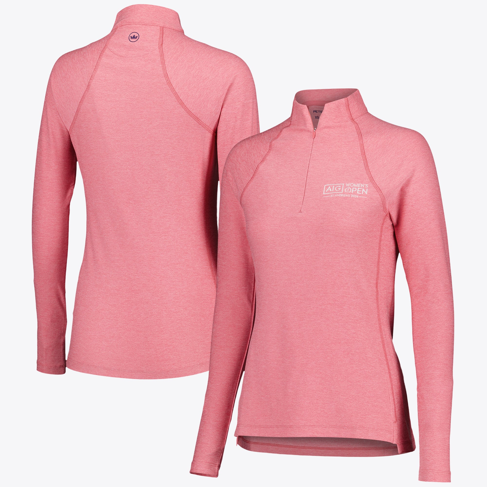 AIG Open St Andrews Donna 2024 Peter Millar Raglan 1/4 Zip - Rosa