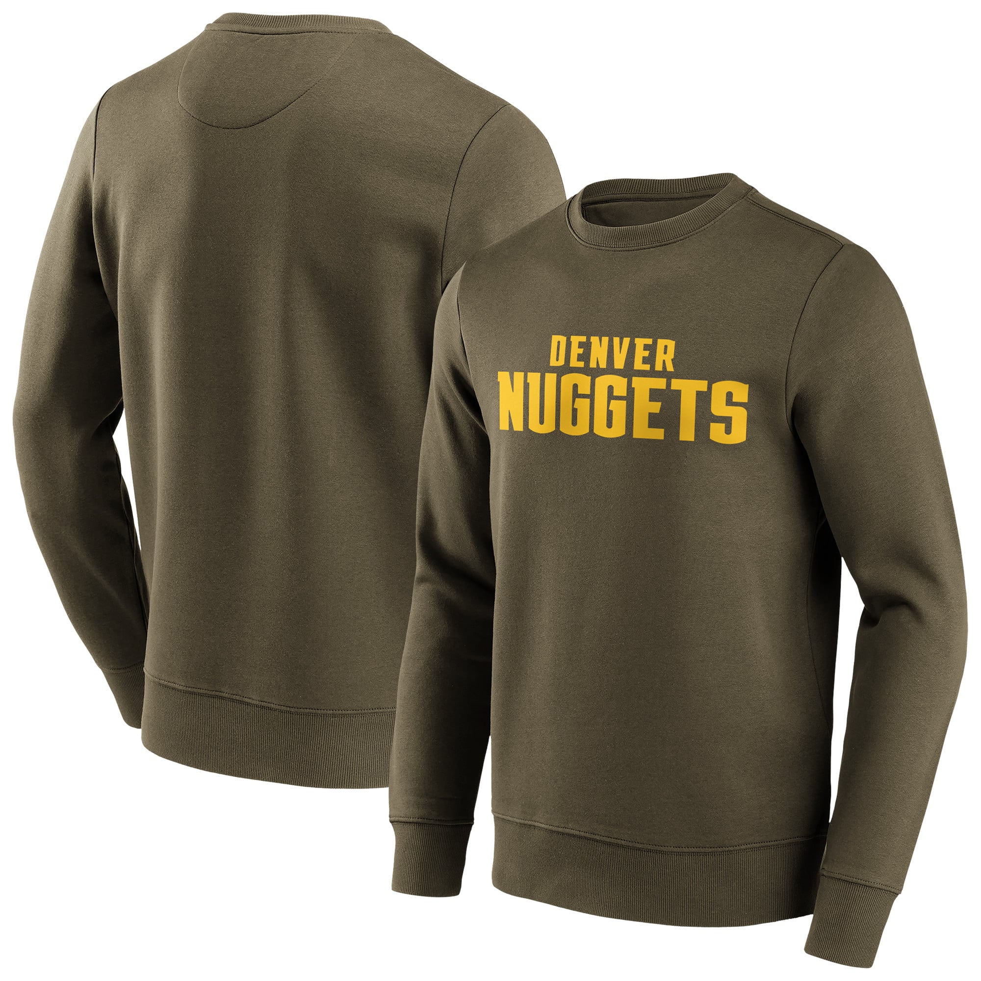 Denver Nuggets NBA Fashion Color Wordmark Crew Sudadera - Grande y alto - Hombre