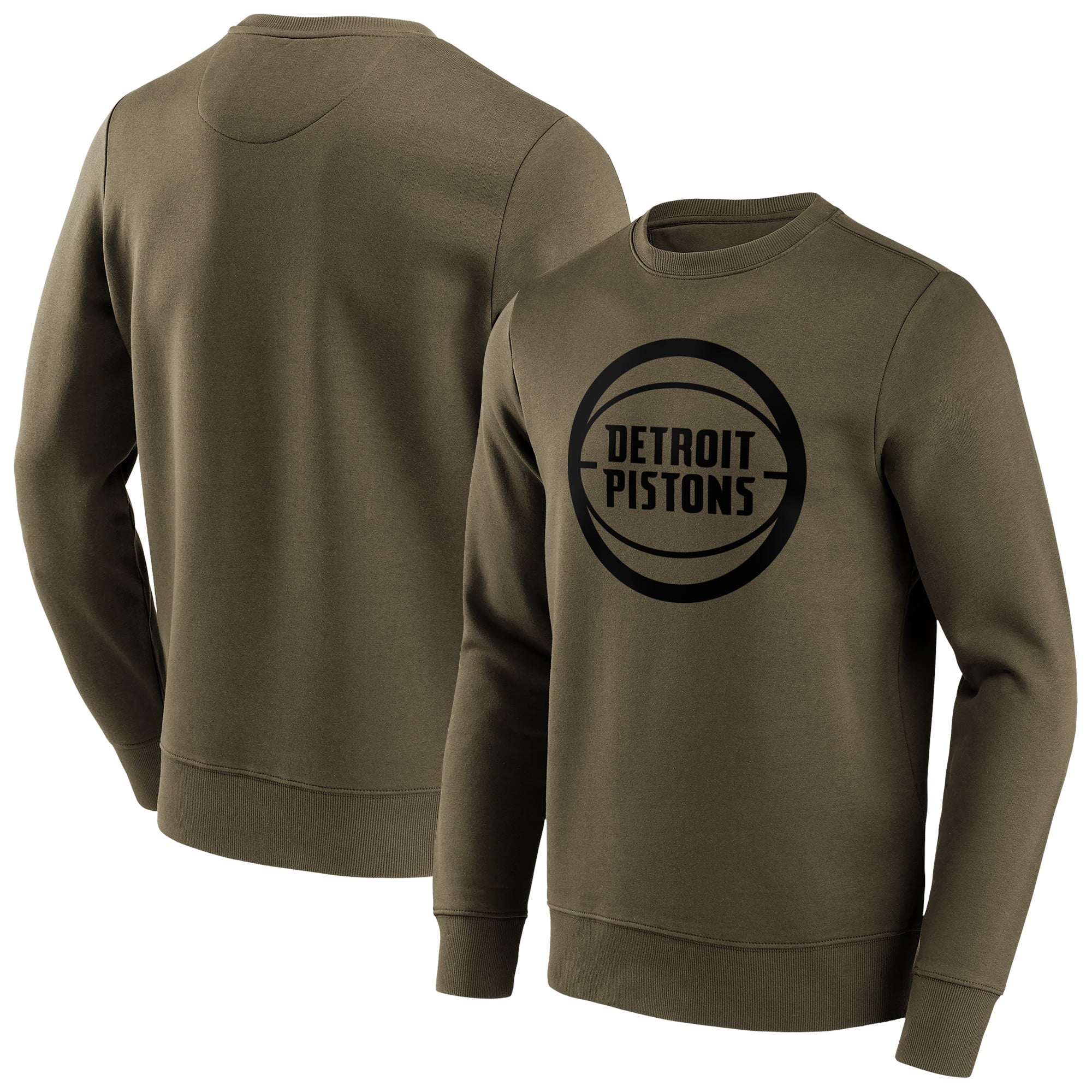 Detroit Pistons NBA Mono Logo Graphic Crew Sweatshirt – Big & Tall – Mens