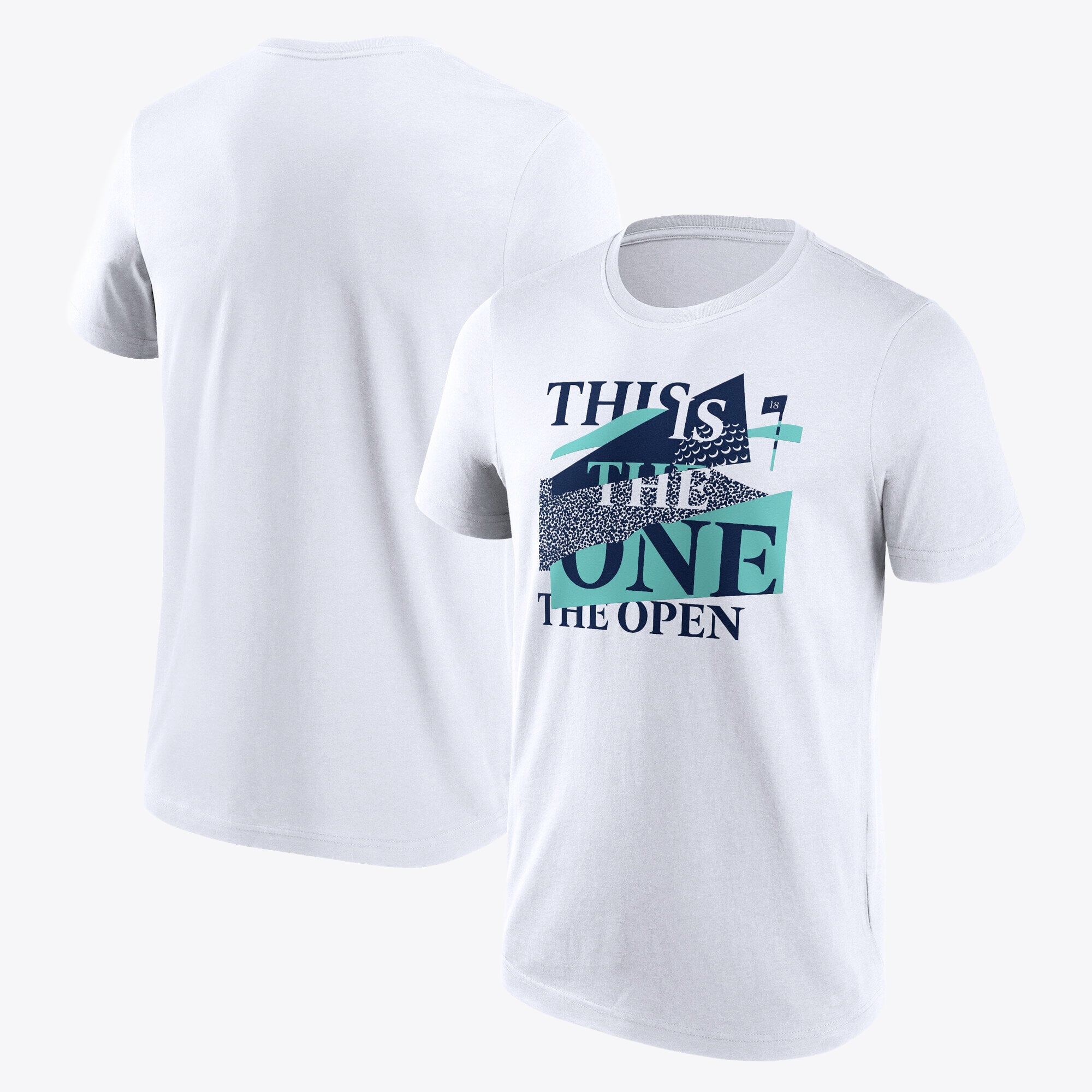 T-shirt con grafica The Open Slogan - bianca