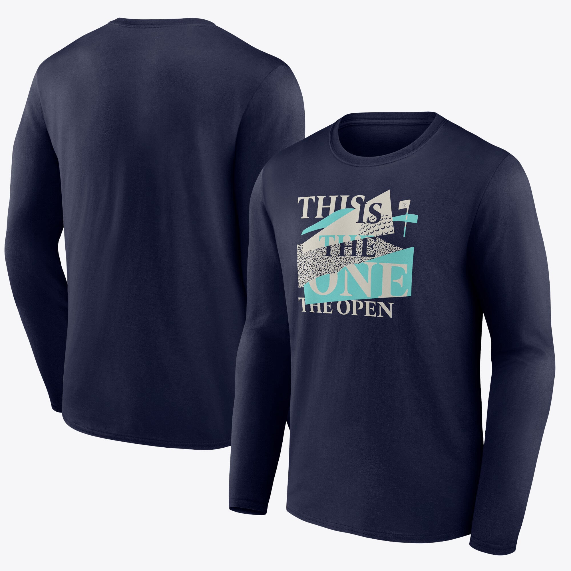 T-shirt a maniche lunghe con grafica The Open Slogan - blu scuro