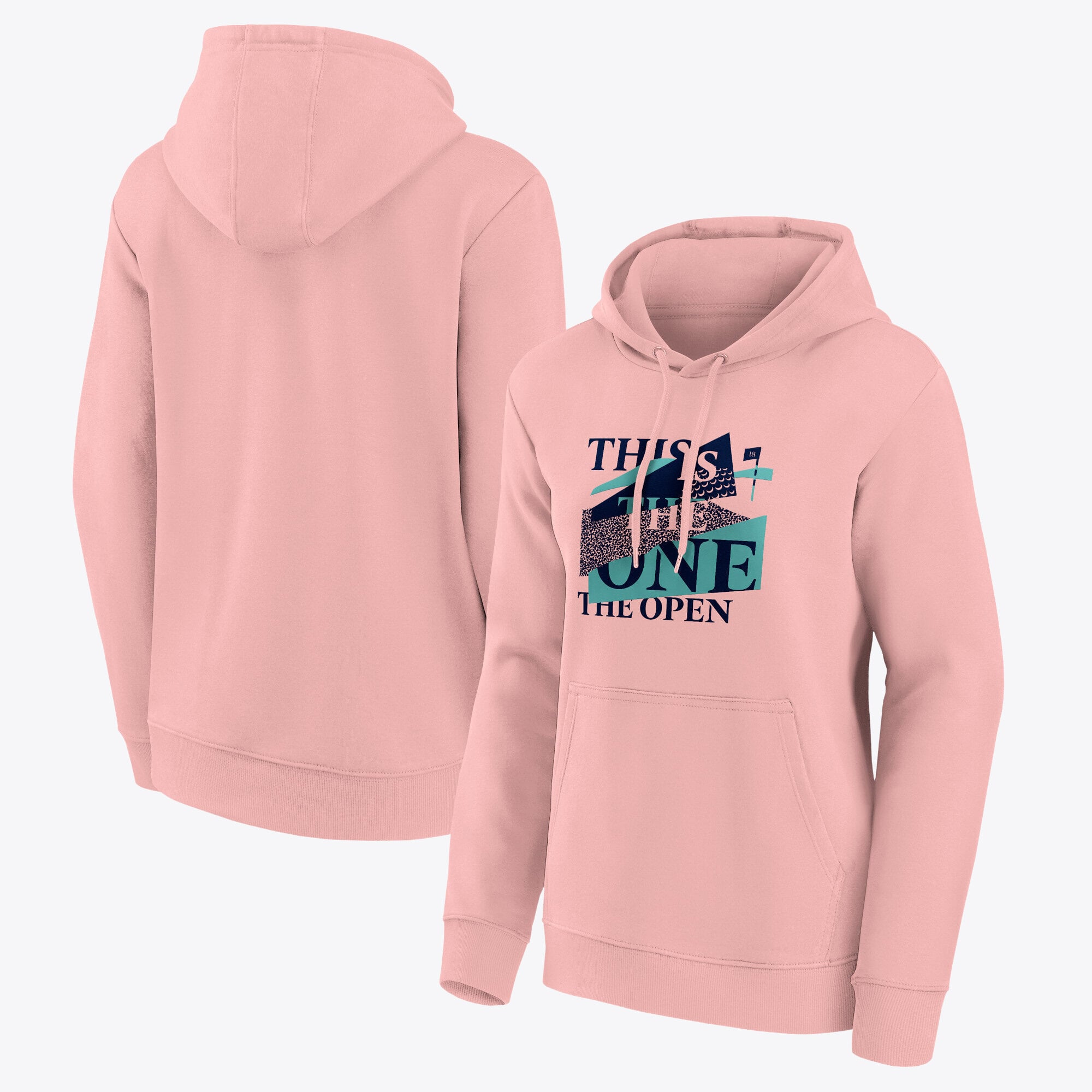 Felpa con cappuccio grafica The Open Slogan - Rosa - Donna