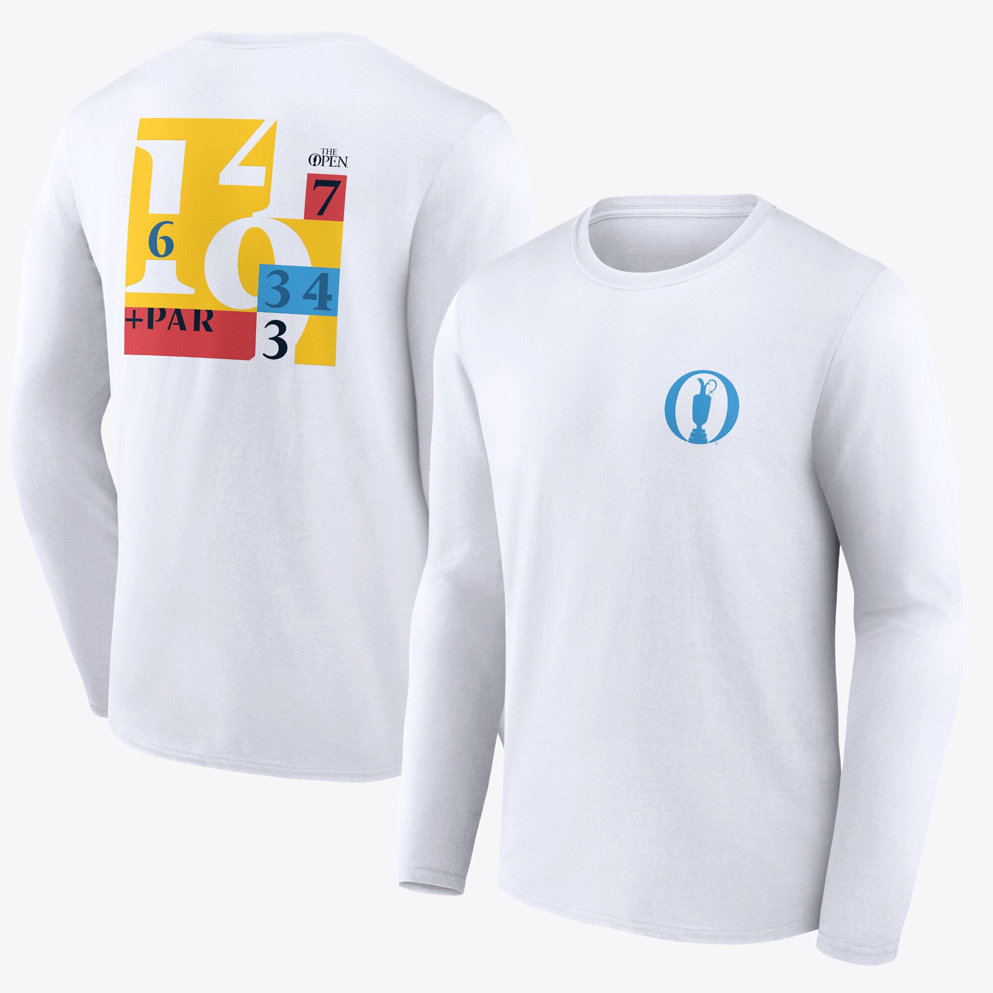 T-shirt a maniche lunghe con grafica Open Hometown Scorecard - bianca