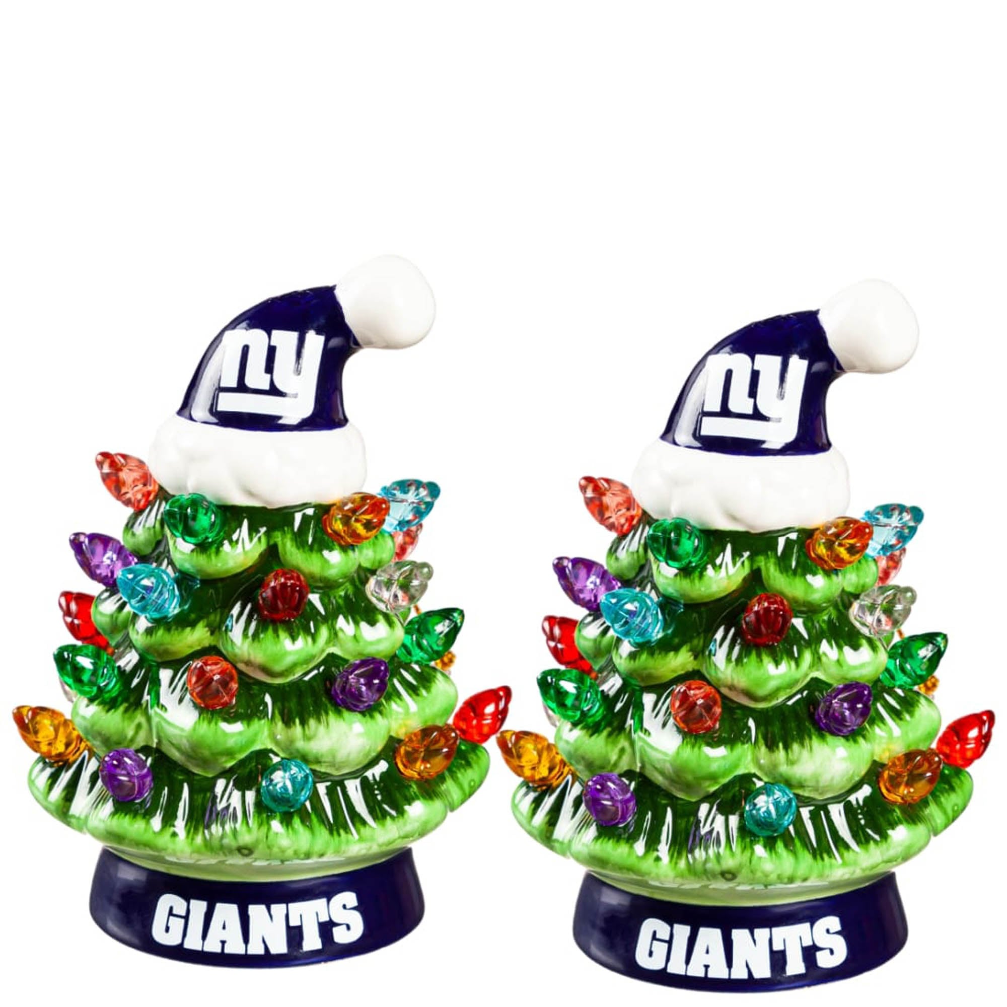 New York Giants 2-Pack 4″ Ceramic LED Christmas Tree Set New York Giants 2-Pack 4″ Ceramic LED Christmas Tree Set