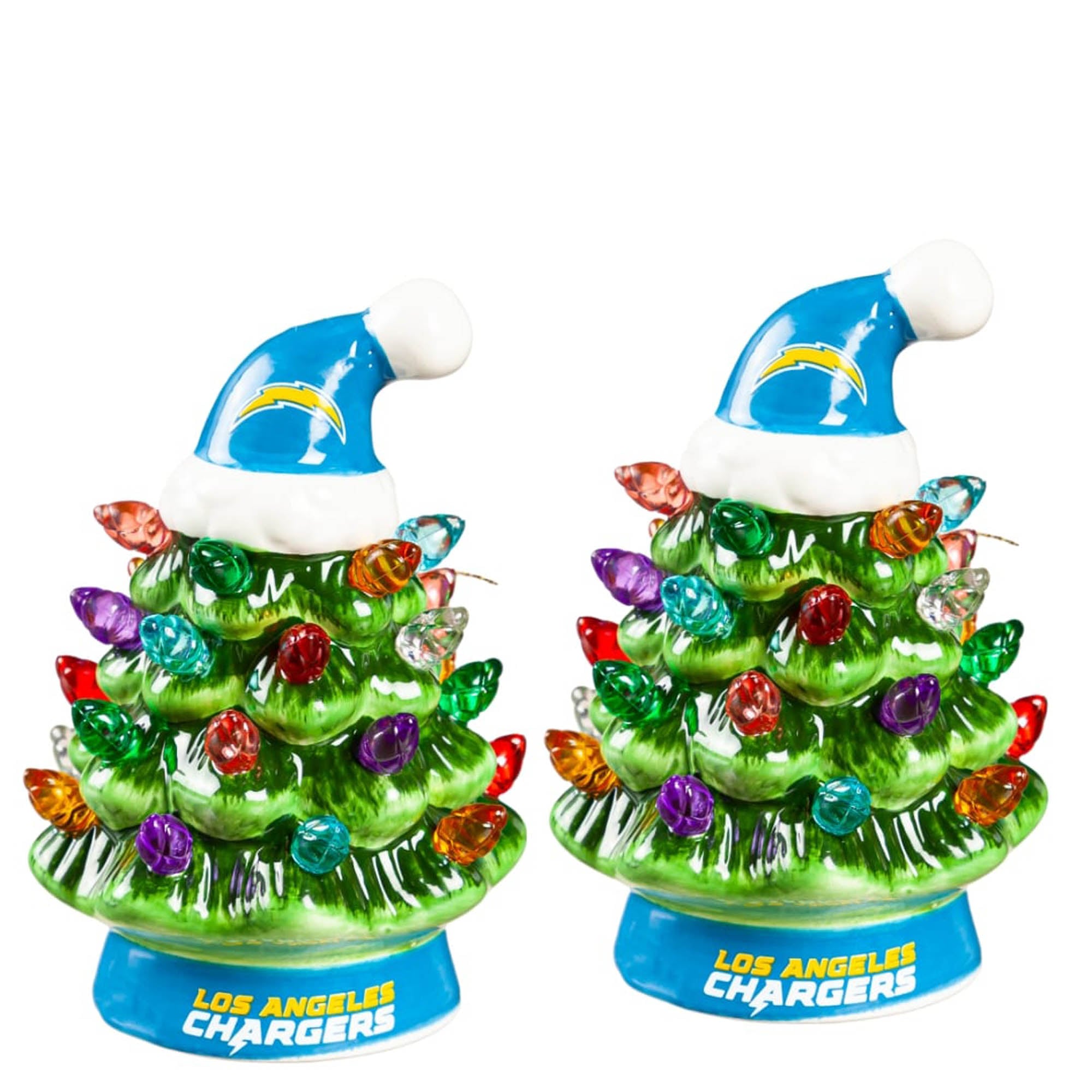 Los Angeles Chargers 2-Pack 4″ Ceramic LED Christmas Tree Set Los Angeles Chargers 2-Pack 4″ Ceramic LED Christmas Tree Set