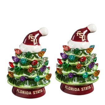 Florida State Seminoles 2-Pack 4" Ceramic LED Christmas Tree Set