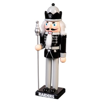 Las Vegas Raiders 12" Wooden Nutcracker Statue