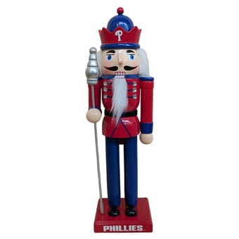 "Philadelphia Phillies 12"" Wooden Nutcracker Statue"