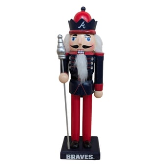 Atlanta Braves 12" Wooden Nutcracker Statue
