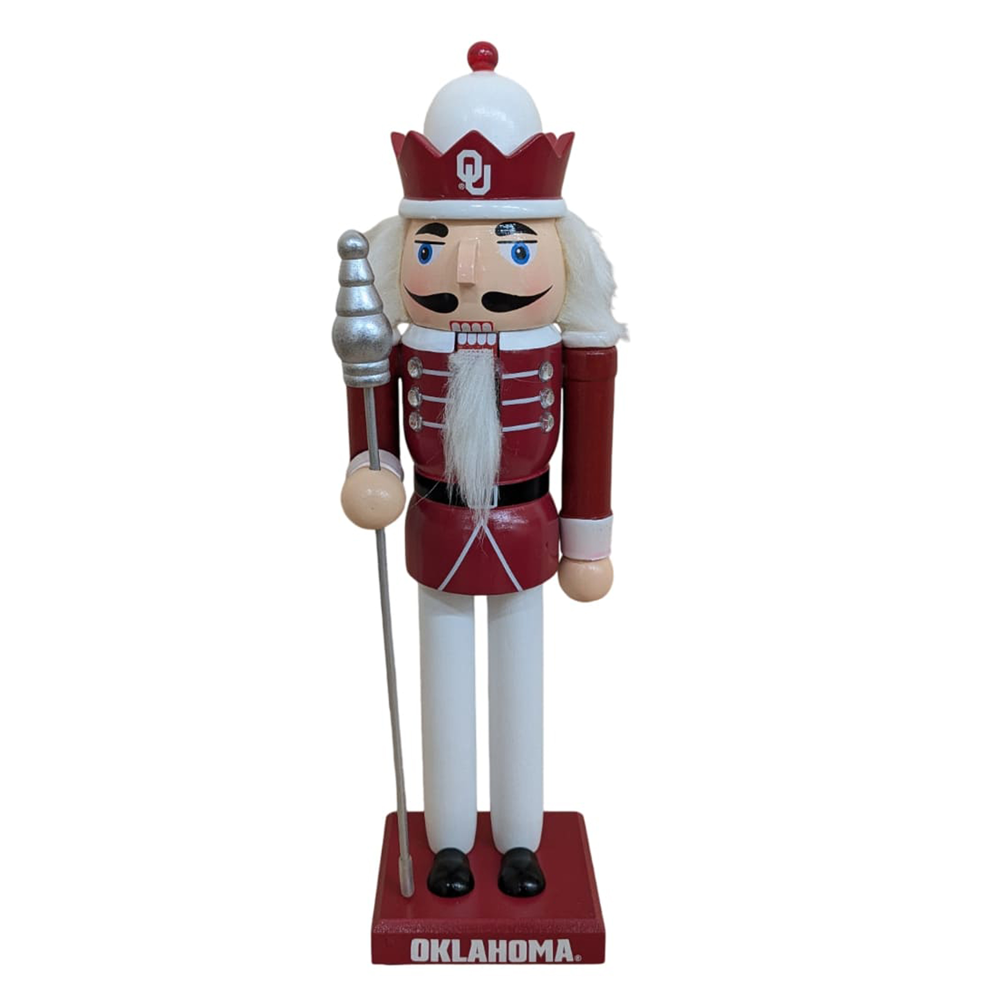 Oklahoma Sooners 12″ Wooden Nutcracker Statue