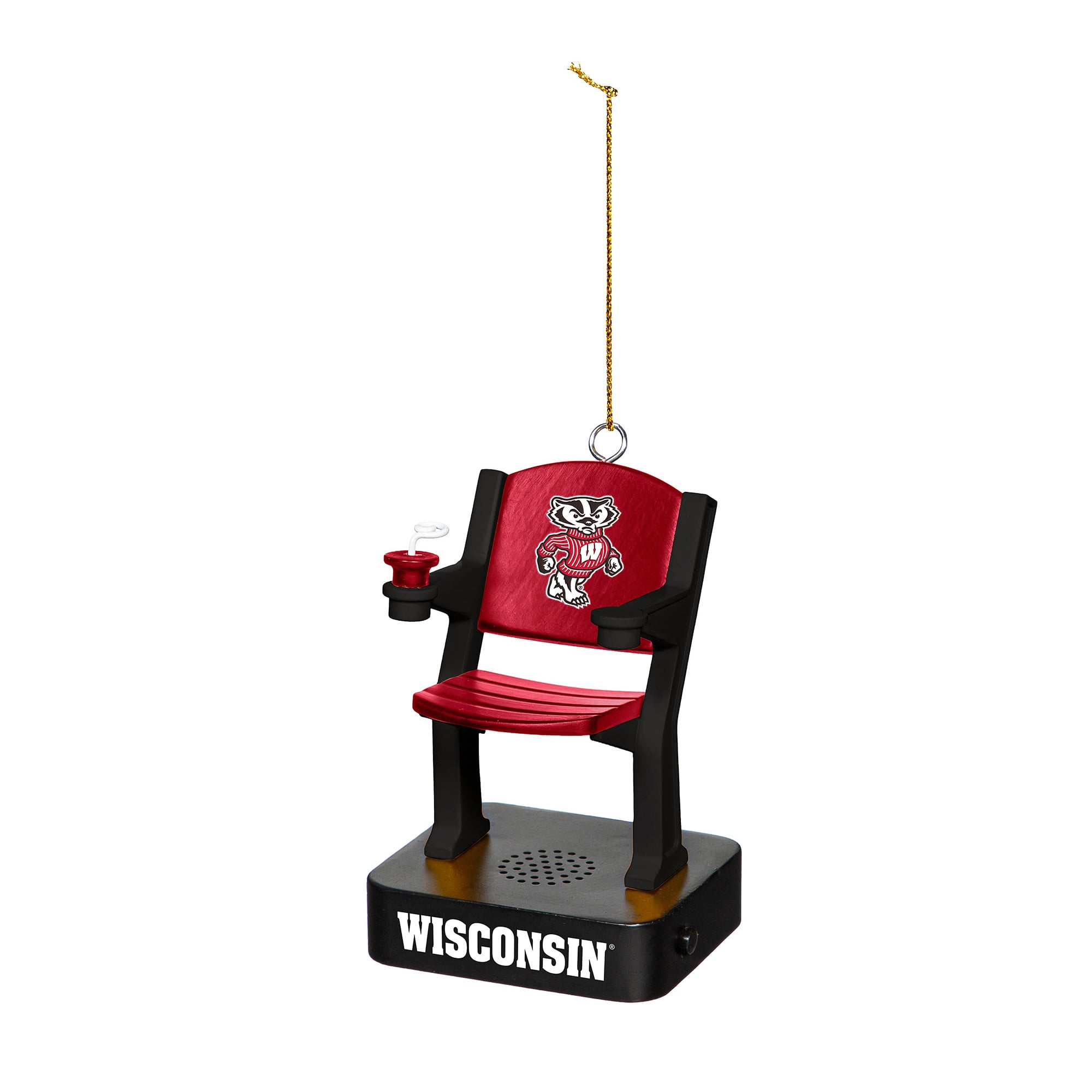 Wisconsin Badgers Stadium Seat Ornament with Sound