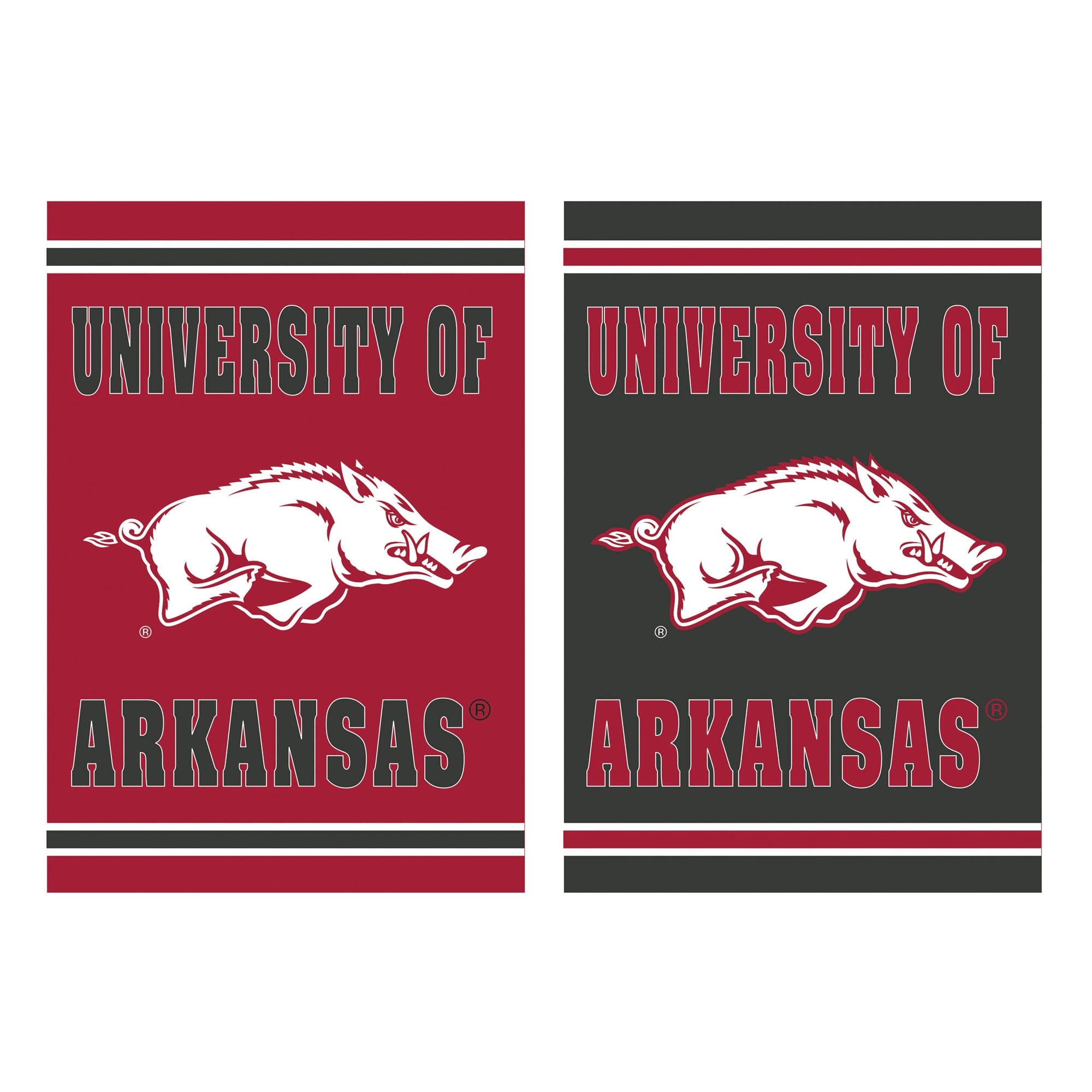 Arkansas Razorbacks 12.5" x 18" Double-Sided Embossed Suede Garden Flag