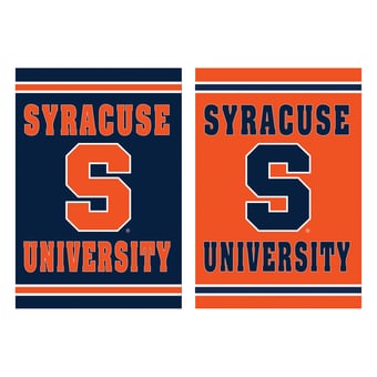 Syracuse Orange 12.5" x 18" Double-Sided Embossed Suede Garden Flag